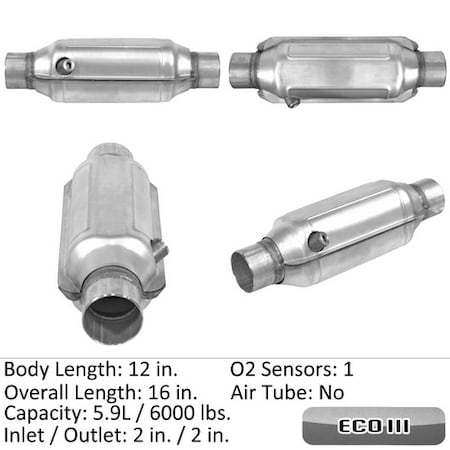 Eastern Converters Fed/Epa Semi-Universal Cat Converter, 92734 92734